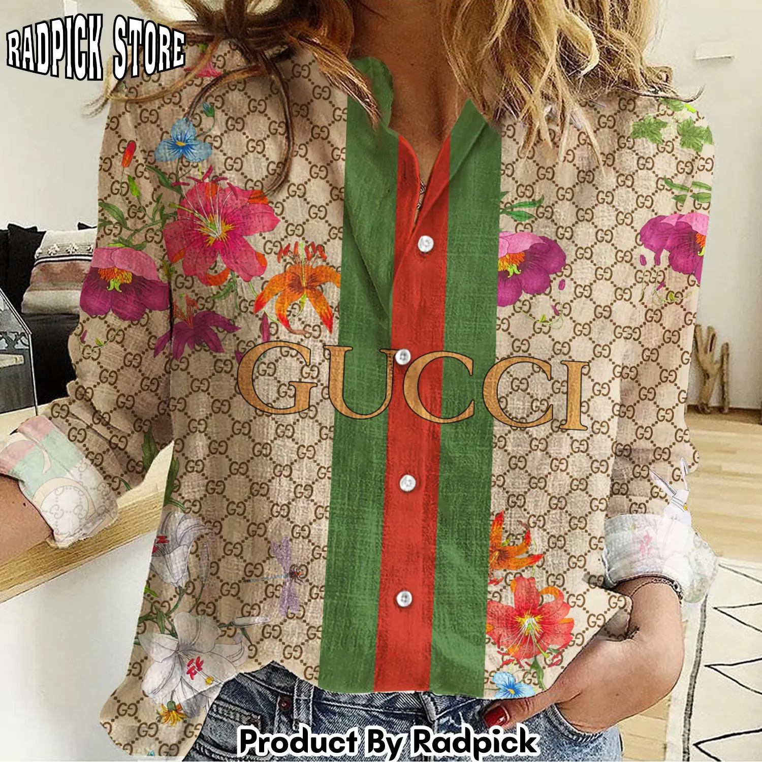 Radpick premium gucci monogram shirt rp662343